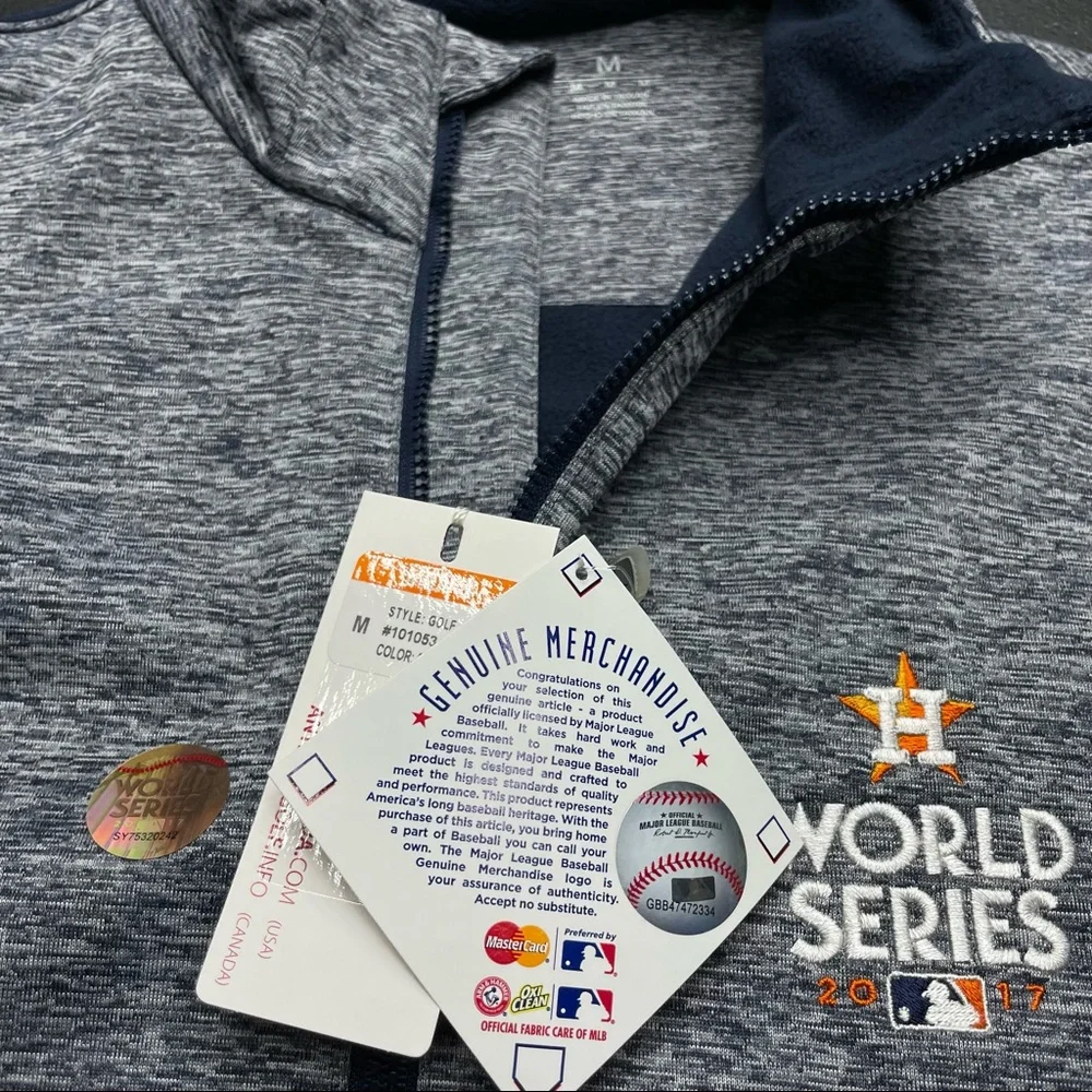 Houston Astros 2017 World Series Fleece Jacket MLB Baseball - Picture 3 of 6